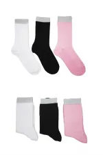 Chaussettes courtes en coton pailleté et coloré pour femmes, lot de 6
