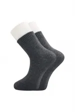 Men's Lambswool Wool Winter Multicolored Ankle Socks, 4-Pack