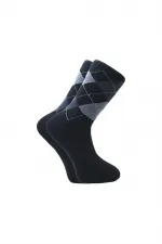 Men's Terry Cloth Diabetic Cotton Winter Thick Socks, Multicolored Thermal, 4-Pack