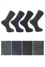 Men's Lambswool Winter Ankle Socks, Multicolored, 4-Pack