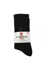 Men's Terry Cotton Winter Thick Black Thermal Socks, 3-Pack