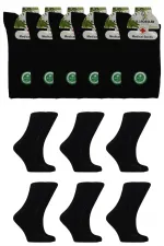 Chaussettes en bambou pour femmes diabétiques, non compressives, noires, lot de 6