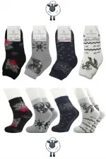Chaussettes d'hiver épaisses en laine d'agneau pour femme, lot de 4