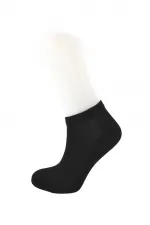 Women's Black Cotton Socks, 6-Pack, Rice Stitch
