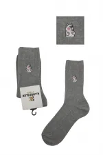 Unisex Patterned Embroidered Colorful Cotton Ankle Socks