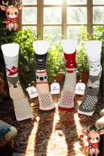 Çoçuk Havlu Çok Desenli Soket Çorap Renkli 4'Lü Paket