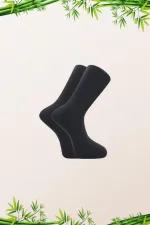 Men's Bamboo Long Flat Ankle Socks, Multicolored, Seamless, 10-Pack