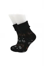 Chaussettes en tissu éponge pour femmes, lot de 6, motif cerf