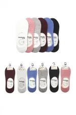 Ballerines pour femmes, chaussettes en coton pailleté colorées, invisibles et antidérapantes, talon en silicone, lot de 6