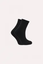 Kadın Pamuklu Yarım Konç Tenis Kolej Taban Altı Havlu Çorap Çok Renkli 5'Li Paket