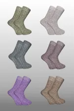 Men's Winter Ankle Socks, Multicolored, 6-Pack