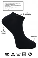 Erkek Bambu Patik Asorti Çok Renkli Çorap Dikişsiz 4'Lü Paket