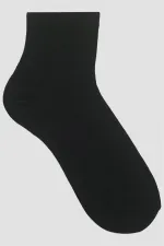 Kadın Pamuklu Yarım Konç Tenis Çorap Siyah 4'Lü Paket