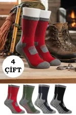 Men's Trekking Hiking Ankle Socks Half Terry Socks 4-Pack