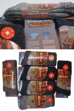 Men's Lambswool Thermal Wool Winter Terry Thick Multicolored Socks 6-Pack Keeps Heat In