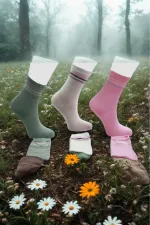 Çoçuk Renkli Soket Çorap 3'Lü Paket