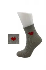 Chaussettes mi-mollet colorées en coton à motif cœur pour femme, lot de 6