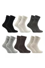 Chaussettes courtes en laine d'agneau bouclée pour femme, lot de 6