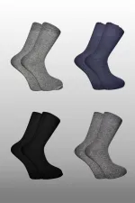 Men's Lambswool Winter Ankle Socks, Multicolored, 4-Pack