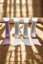 Çocuk Renkli Soket Çorap 4'Lü Paket