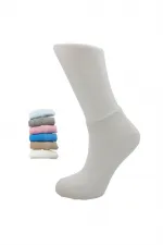 Kadın Patik Asorti Çok Renkli Pamuklu Çorap Pirinç Örgü 6'Lı Paket