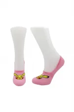 Chaussettes en coton colorées pour femmes, motif dessin animé, talon invisible antidérapant, semelle intérieure en silicone, lot de 6