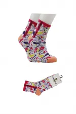 Chaussettes courtes en coton à motifs colorés pour femmes, lot de 3