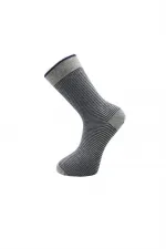 Men's Multicolored Ankle Socks, Long Striped Pattern, Seamless, 6-Pack