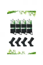 Men's Bamboo Socket Long Straight Smoked Seamless 4-Pack