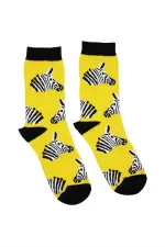 Unisex Colorful Zebra Pattern Socks Cheerful Socks