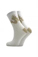 Kadın Çok Renkli Desenli Pamuklu Soket Çorap 6'Lı Paket