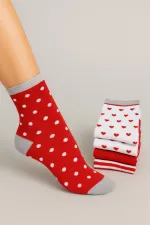 Çoçuk Çok Desenli Soket Çorap Renkli 4'Lü Paket