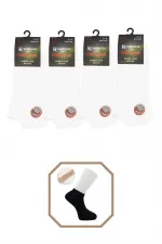 Bottines blanches unisexes en coton sans couture, lot de 4