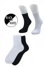 Unisex Multicolored Tennis College Cotton Socks, 2-Pack