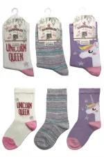 Chaussettes courtes pour enfants à motifs variés, colorées, lot de 3