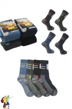 Men's Trekking Hiking Ankle Socks, 4-Pack