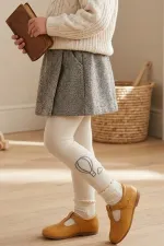 Kız Çoçuk Pamuklu Külotlu Çorap Desenli