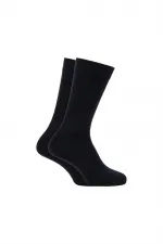 Men's Bamboo Long Ankle Socks, Black, Seamless, 4-Pack, Premium, Boxed