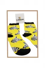 Unisex Colorful Zebra Pattern Socks Cheerful Socks