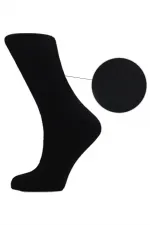 Chaussettes en bambou pour femmes diabétiques, non compressives, noires, lot de 6