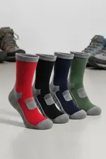 Men's Trekking Hiking Ankle Socks Half Terry Socks 4-Pack