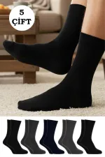 Chaussettes courtes multicolores en coton pour homme, lot de 5