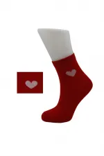 Chaussettes mi-mollet colorées en coton à motif cœur pour femme, lot de 6