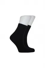 Unisex Half-Cuff Black Cotton Plain Socks 3-Pack