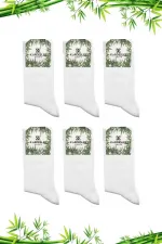 Chaussettes courtes blanches sans couture en bambou pour femmes (lot de 6)