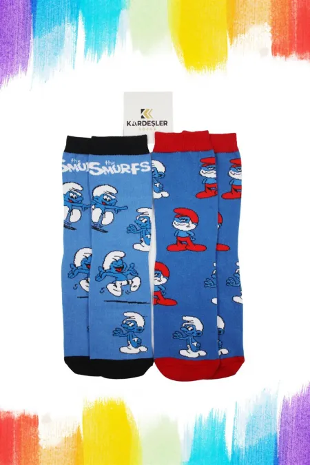 Unisex Colorful Patterned Socks, 2-Pack, Cheerful Socks