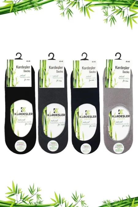 Ballerines en bambou pour homme, chaussettes colorées assorties, sans couture, invisibles, antidérapantes, talon en silicone, lot de 4