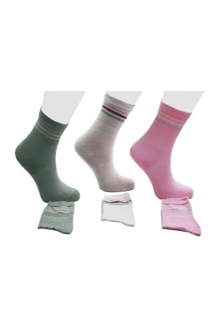 Çoçuk Renkli Soket Çorap 3'Lü Paket