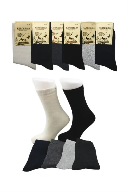 Chaussettes d'hiver épaisses en laine d'agneau pour femme, lot de 6