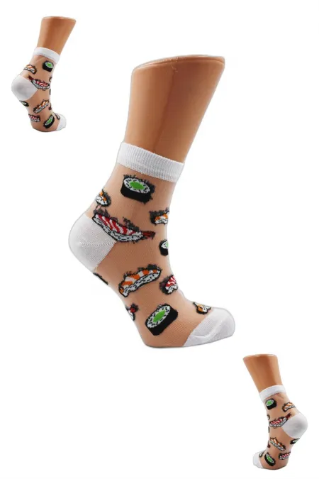 Bas en tulle à motifs pour femmes